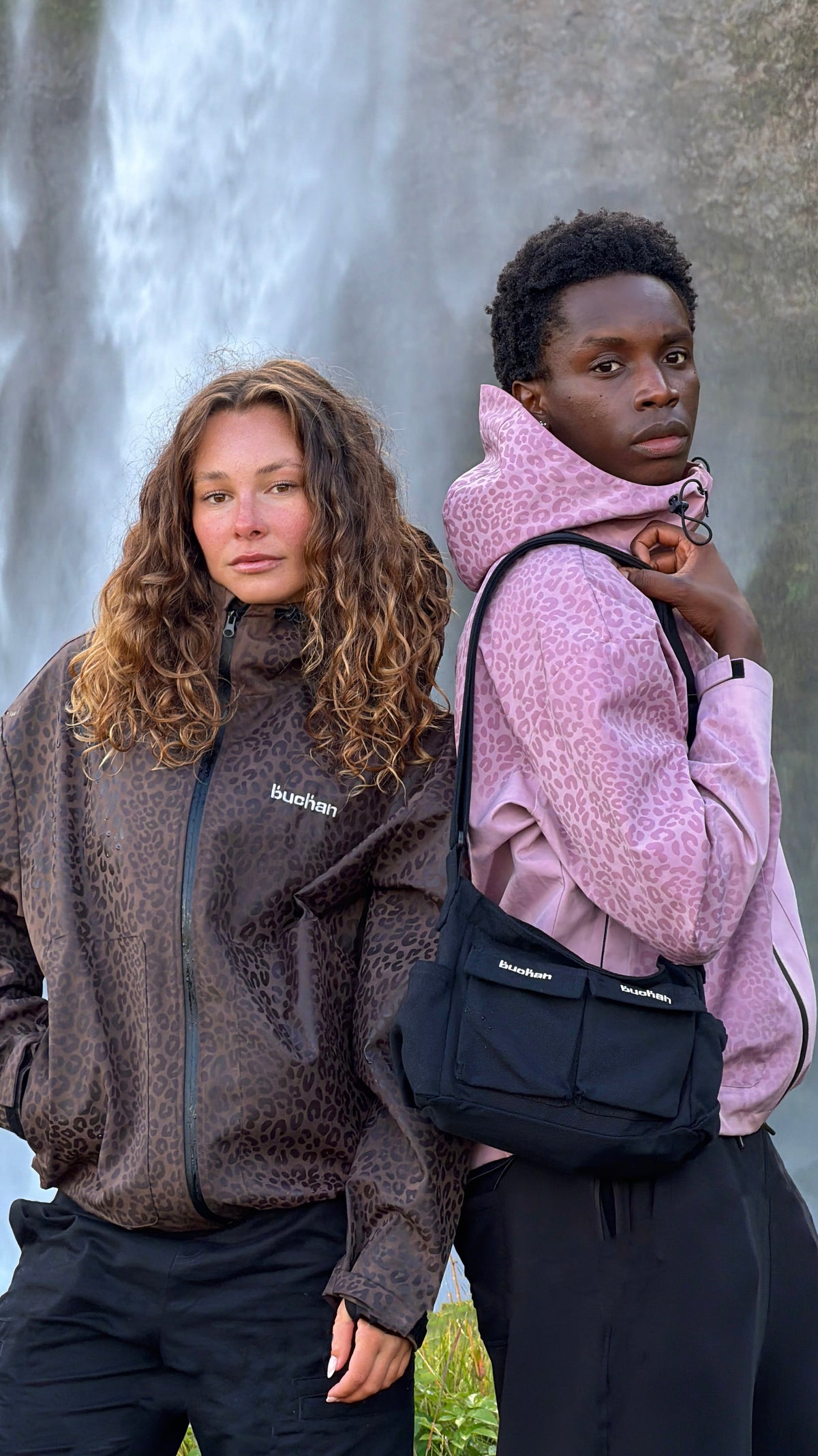 Water Reactive Cheetah Rain Jacket - Brown